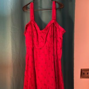 Torrid Rockabilly pinup anchor fit flare dress